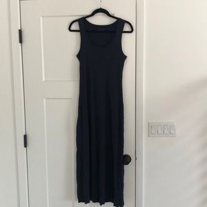 Hatch navy rib midi dress